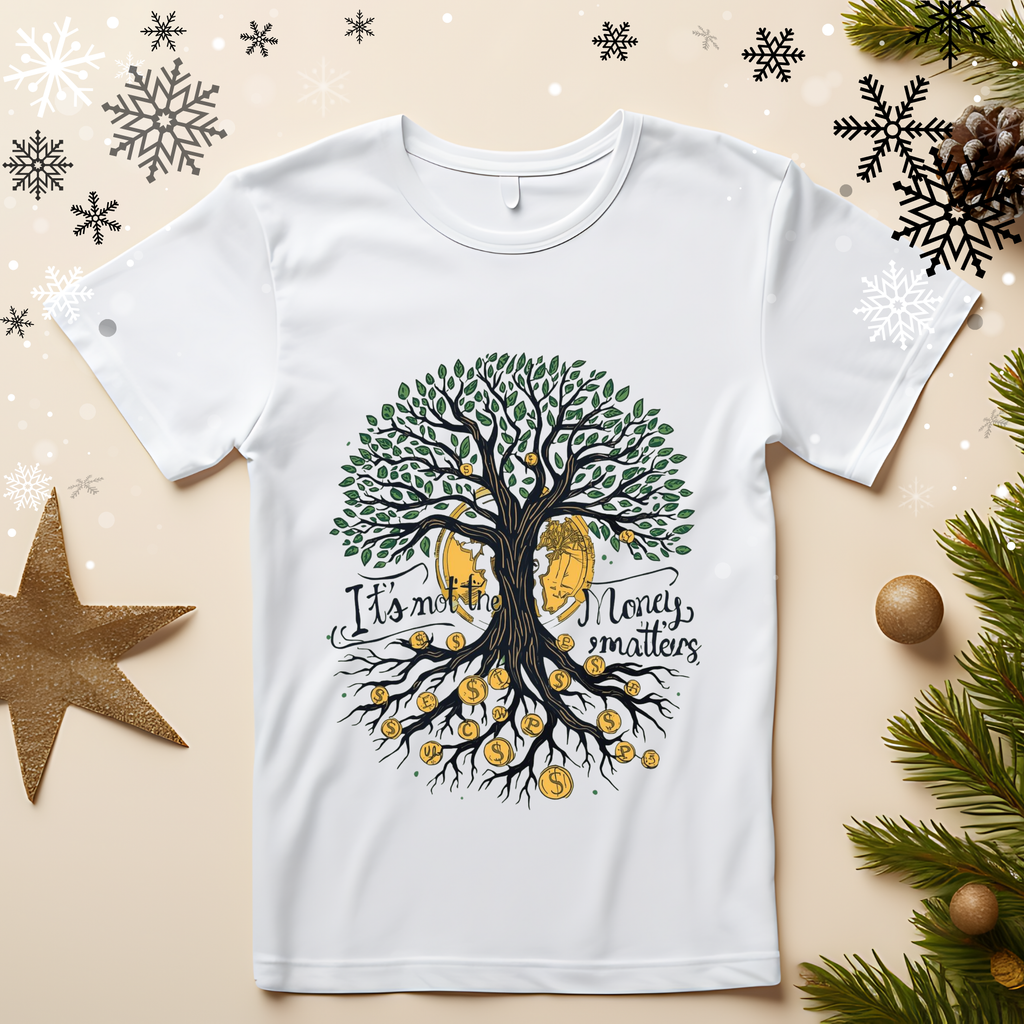 Artistic 'Values & Growth' T-Shirt | Inner Wealth Motivation T-shirt